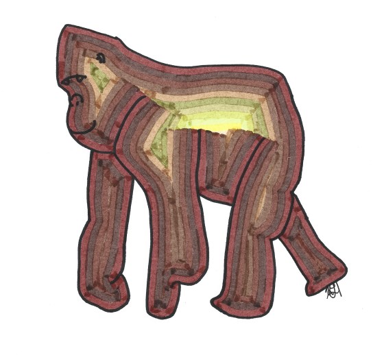 gorilla drawing