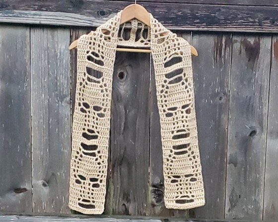 picture of the mushroom crochet scarf